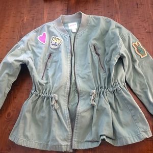 Cat & Jack olive green jacket girl size 7/8